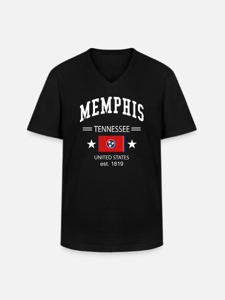 Memphis - Men's V-Neck T-Shirt - black