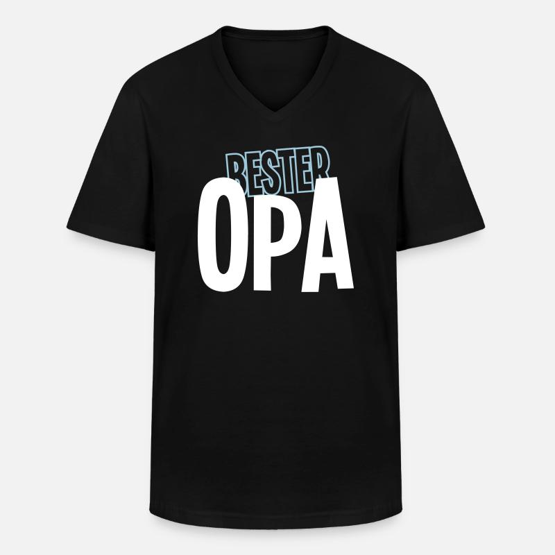 Geschenk Opa | Bester Opa - Männer-T-Shirt mit V-Ausschnitt - Schwarz