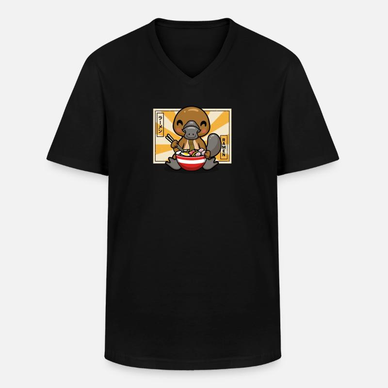 Schnabeltier - Männer-T-Shirt mit V-Ausschnitt - Schwarz