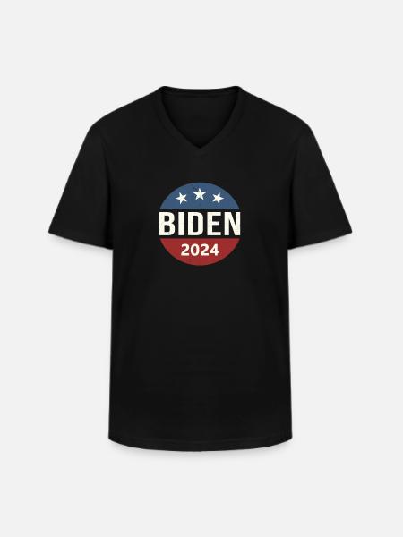 Biden 2024 - Men's V-Neck T-Shirt - black
