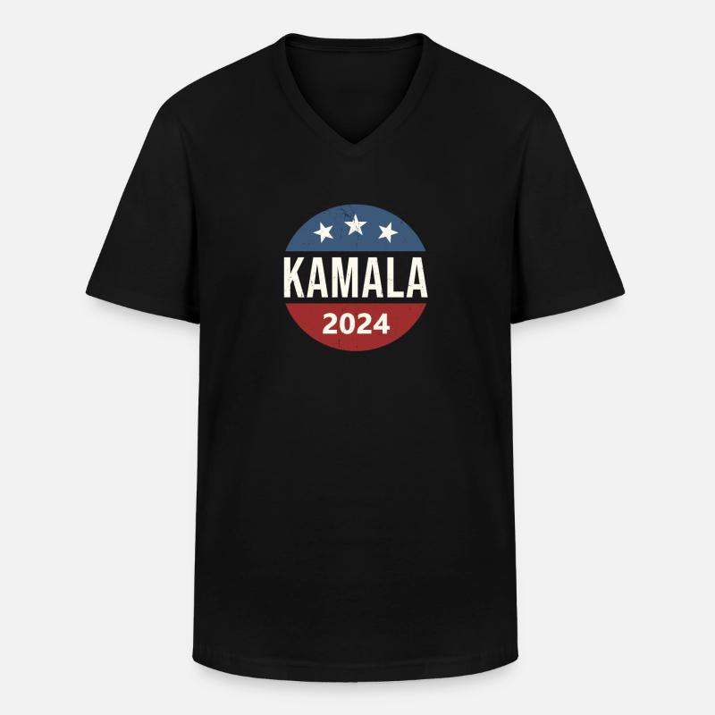 Kamala 2024 - Männer-T-Shirt mit V-Ausschnitt - Schwarz