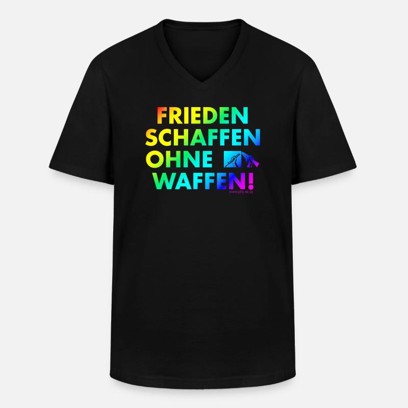 Frieden schaffen ohne Waffen! - Männer-T-Shirt mit V-Ausschnitt - Schwarz