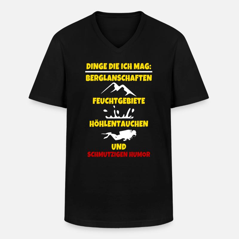 Schmutziger Humor - Männer-T-Shirt mit V-Ausschnitt - Schwarz