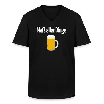 Maß aller Dinge - Männer-T-Shirt mit V-Ausschnitt - Schwarz - Vorne - AI Model Male 178 dark (178cm)