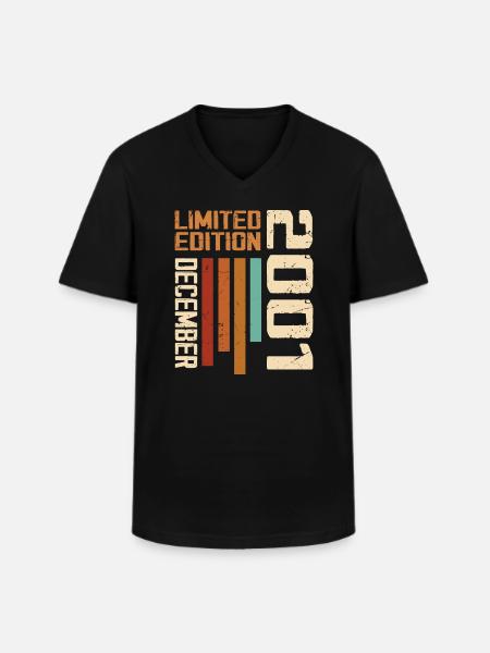 December 2001 - 2001 December - Men's V-Neck T-Shirt - black