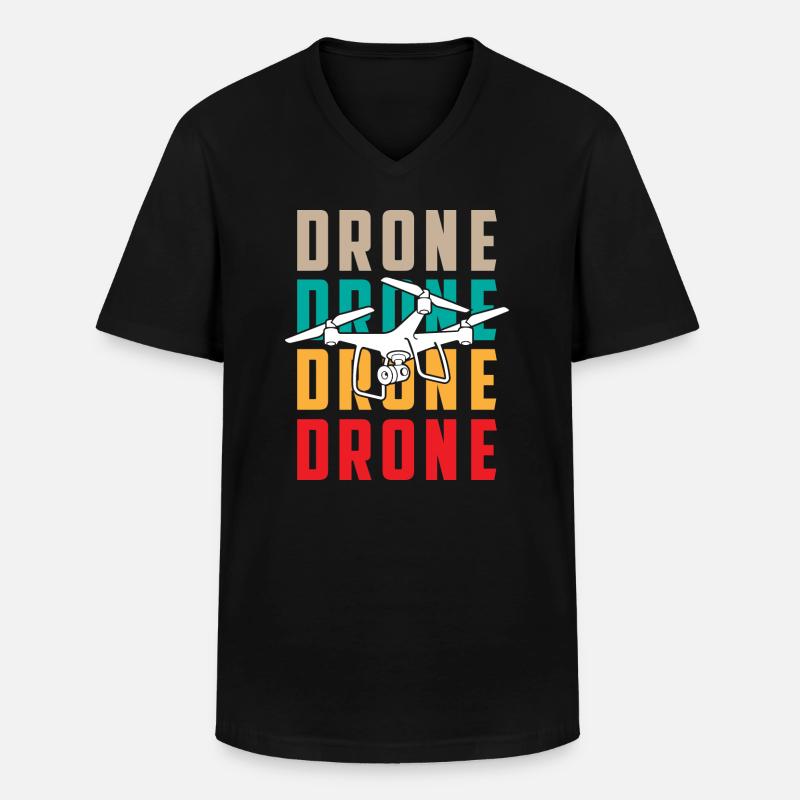 Drone - Männer-T-Shirt mit V-Ausschnitt - Schwarz