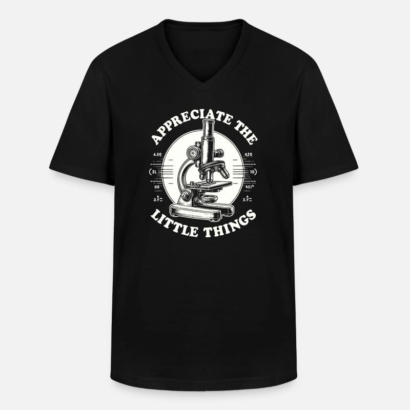 Microscope - T-shirt col V Homme - noir
