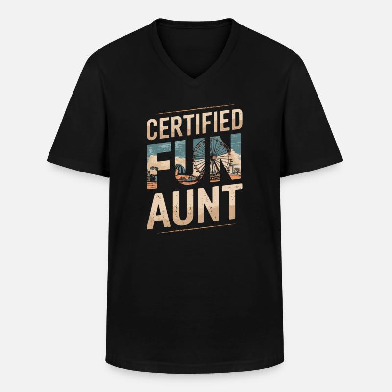 Tante - Männer-T-Shirt mit V-Ausschnitt - Schwarz