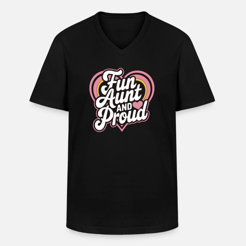 Tante - Männer-T-Shirt mit V-Ausschnitt - Schwarz