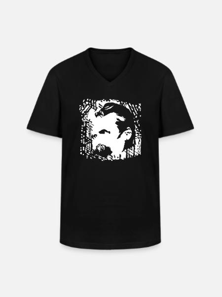 Friedrich Nietzsche - Men's V-Neck T-Shirt - black
