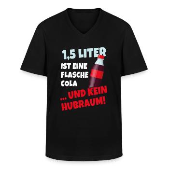 1,5 Liter ist eine Flasche Cola und kein Hubraum - Männer-T-Shirt mit V-Ausschnitt - Schwarz - Vorne - AI Model Male 178 dark (178cm)