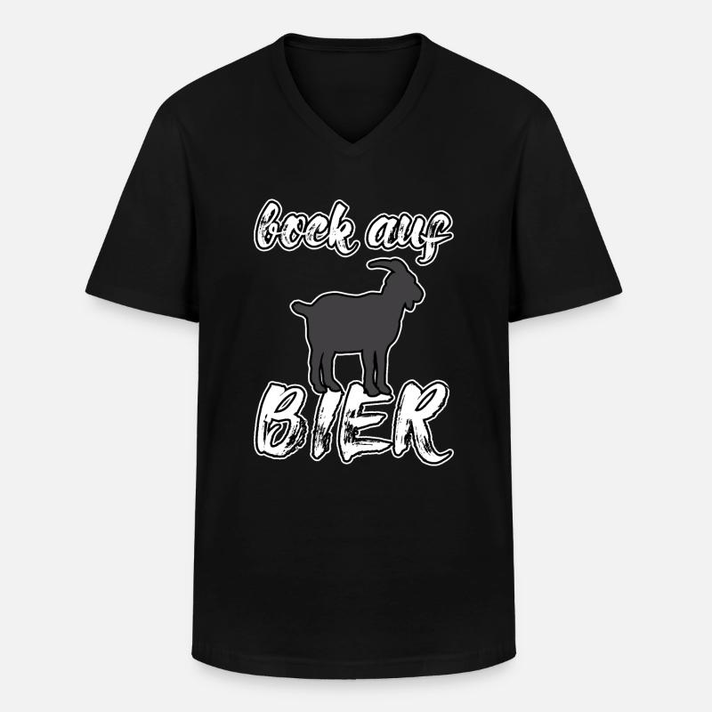 Bock auf Bier - Männer-T-Shirt mit V-Ausschnitt - Schwarz