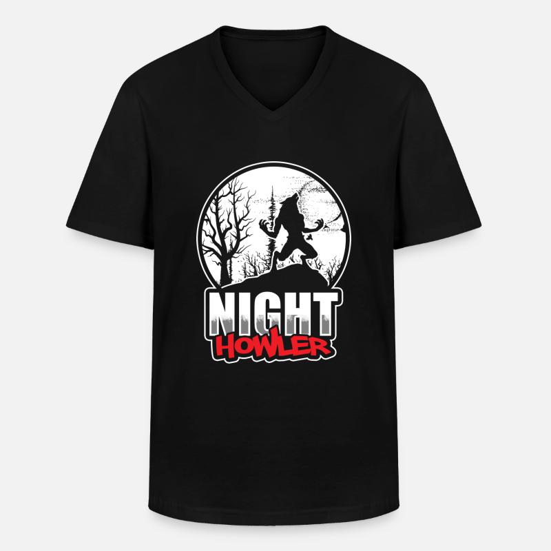 Wolf Halloween Märchen - Männer-T-Shirt mit V-Ausschnitt - Schwarz