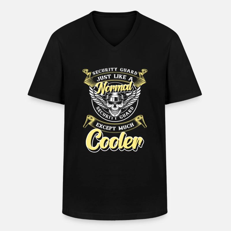 Security guard profession security service - Men's V-Neck T-Shirt - black