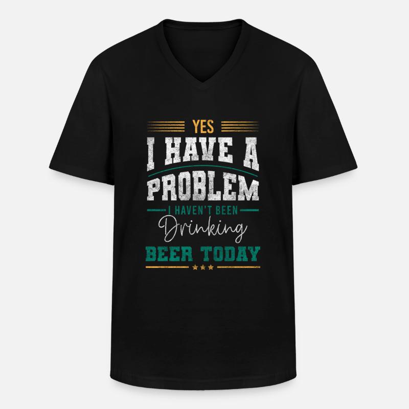 Problems Fun Saying Cool - Men's V-Neck T-Shirt - black