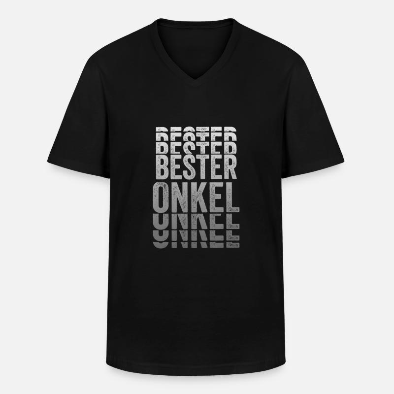 Bester Onkel - Männer-T-Shirt mit V-Ausschnitt - Schwarz