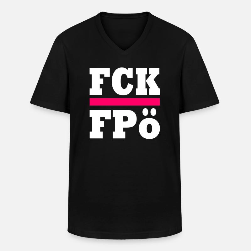 rect5032 - Männer-T-Shirt mit V-Ausschnitt - Schwarz