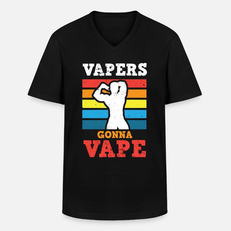 Elektro Zigarette E-Zigarette E-Shisha Vape - Männer-T-Shirt mit V-Ausschnitt - Schwarz
