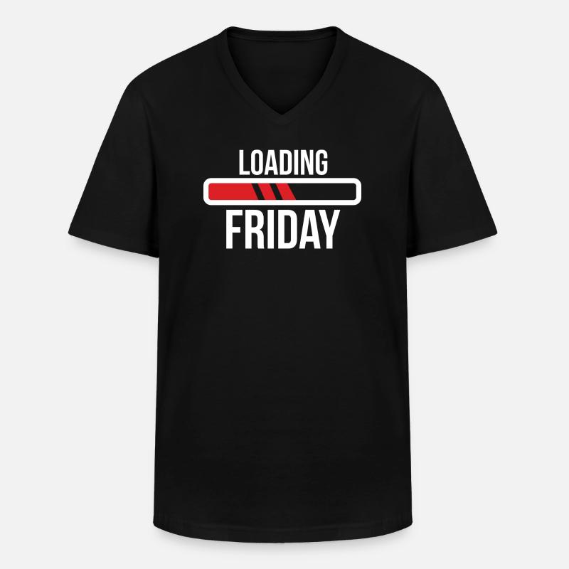 Loading Friday Endlich Wochenende - Männer-T-Shirt mit V-Ausschnitt - Schwarz
