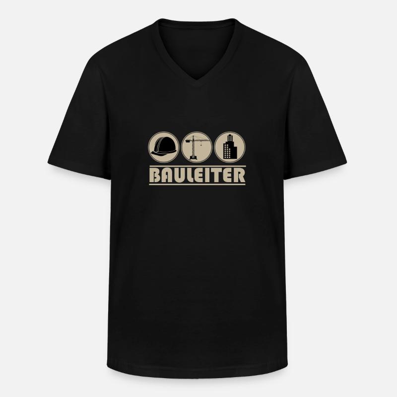 Bauleiter - Baustelle - Männer-T-Shirt mit V-Ausschnitt - Schwarz