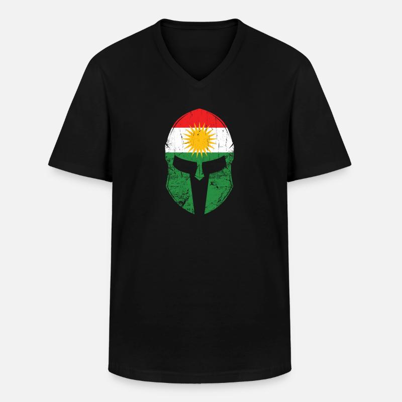 Kurdistan - Männer-T-Shirt mit V-Ausschnitt - Schwarz