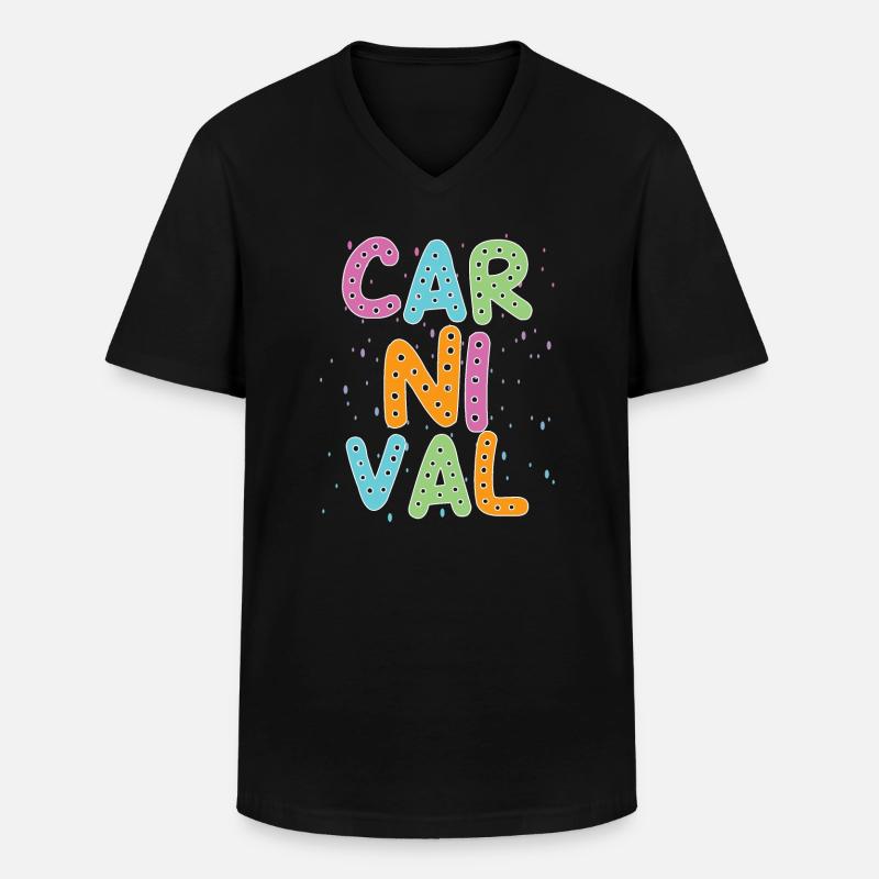 Fasching - Männer-T-Shirt mit V-Ausschnitt - Schwarz