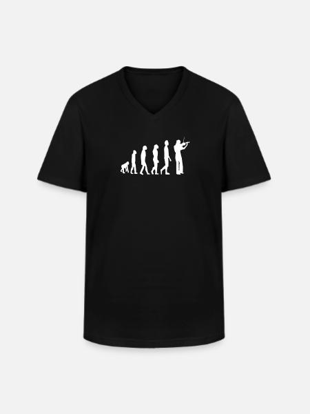 Violon violon violoniste violoniste évolution - T-shirt col V Homme - noir