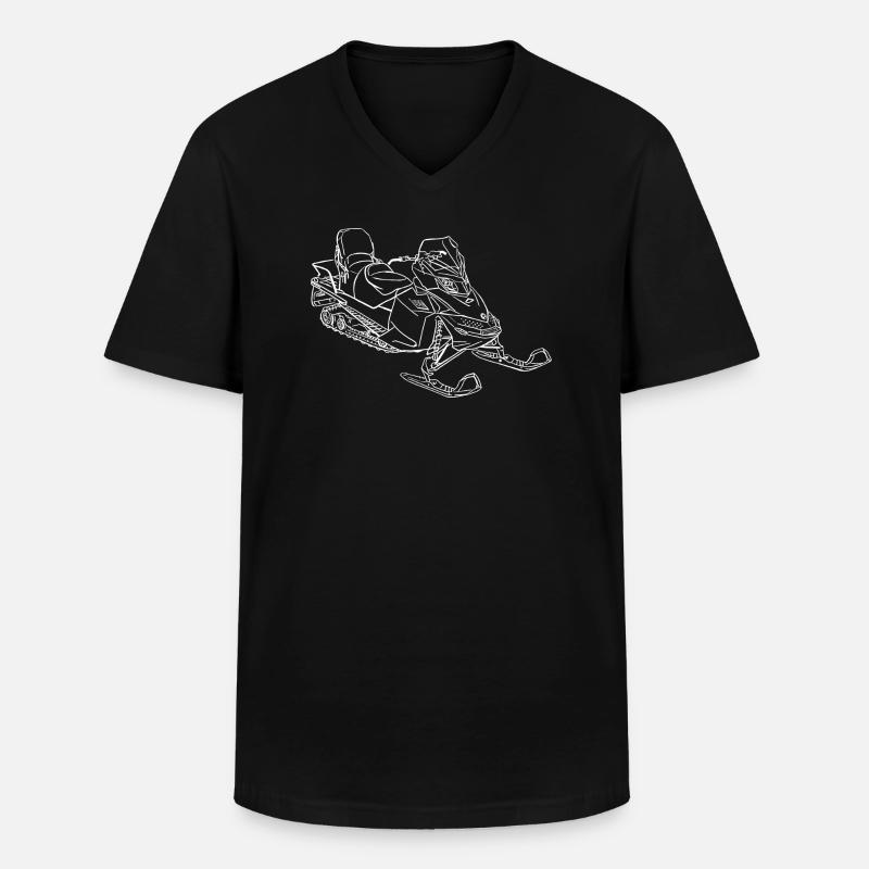 Snowmobile Ski Doo - Männer-T-Shirt mit V-Ausschnitt - Schwarz