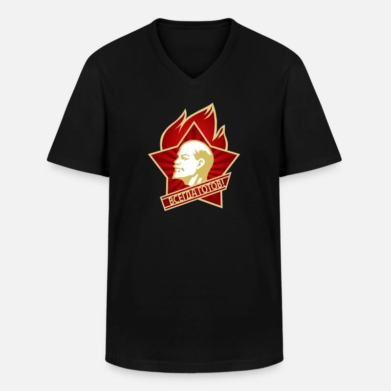 Vsegda gotov - Männer-T-Shirt mit V-Ausschnitt - Schwarz