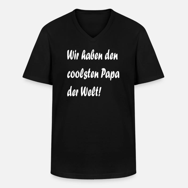 coolster papa - Männer-T-Shirt mit V-Ausschnitt - Schwarz