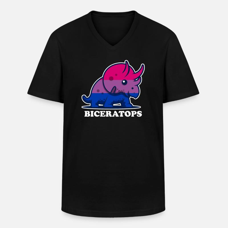 bi pride - Männer-T-Shirt mit V-Ausschnitt - Schwarz