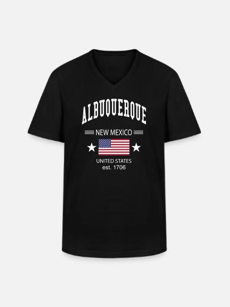 Albuquerque - Männer-T-Shirt mit V-Ausschnitt - Schwarz