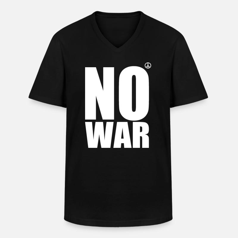 No war - Männer-T-Shirt mit V-Ausschnitt - Schwarz