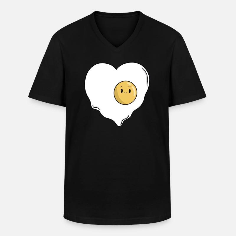 Liebeseier - Männer-T-Shirt mit V-Ausschnitt - Schwarz