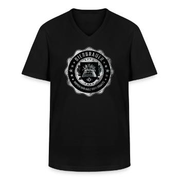Bierbrauer, Zunft, Handwerk, Wappen - Männer-T-Shirt mit V-Ausschnitt - Schwarz - Vorne - AI Model Male 178 dark (178cm)