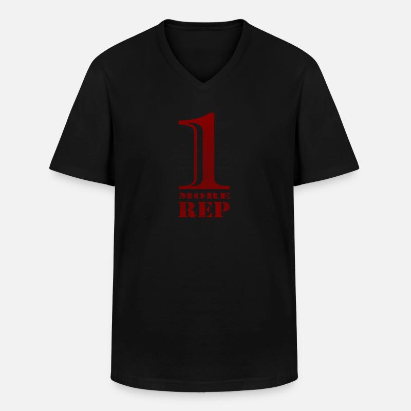 One more rep! - Männer-T-Shirt mit V-Ausschnitt - Schwarz