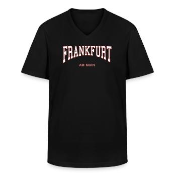 Frankfurt am Main - Männer-T-Shirt mit V-Ausschnitt - Schwarz - Vorne - AI Model Male 178 dark (178cm)