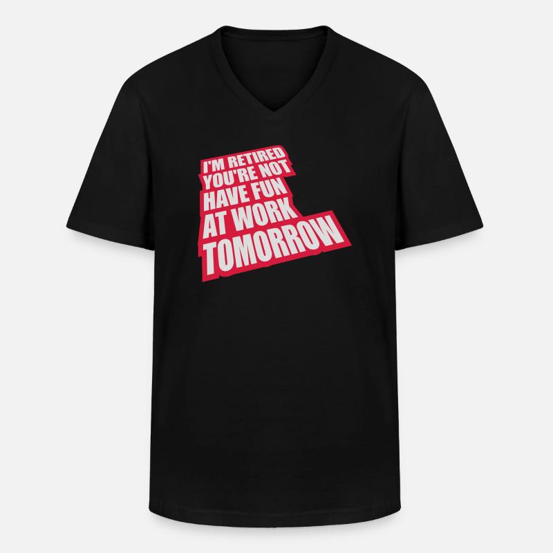 have fun at work - Männer-T-Shirt mit V-Ausschnitt - Schwarz