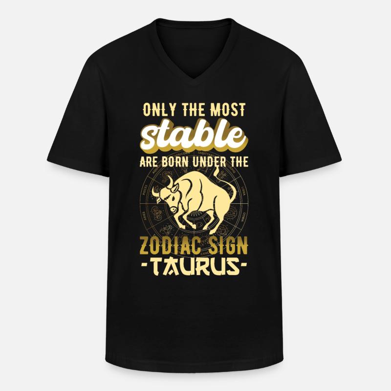 Sternzeichen Taurus Astrologie Geschenk - Männer-T-Shirt mit V-Ausschnitt - Schwarz