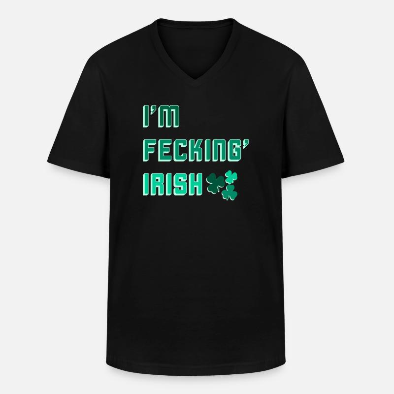 Ich bin verdammt irisch - Männer-T-Shirt mit V-Ausschnitt - Schwarz