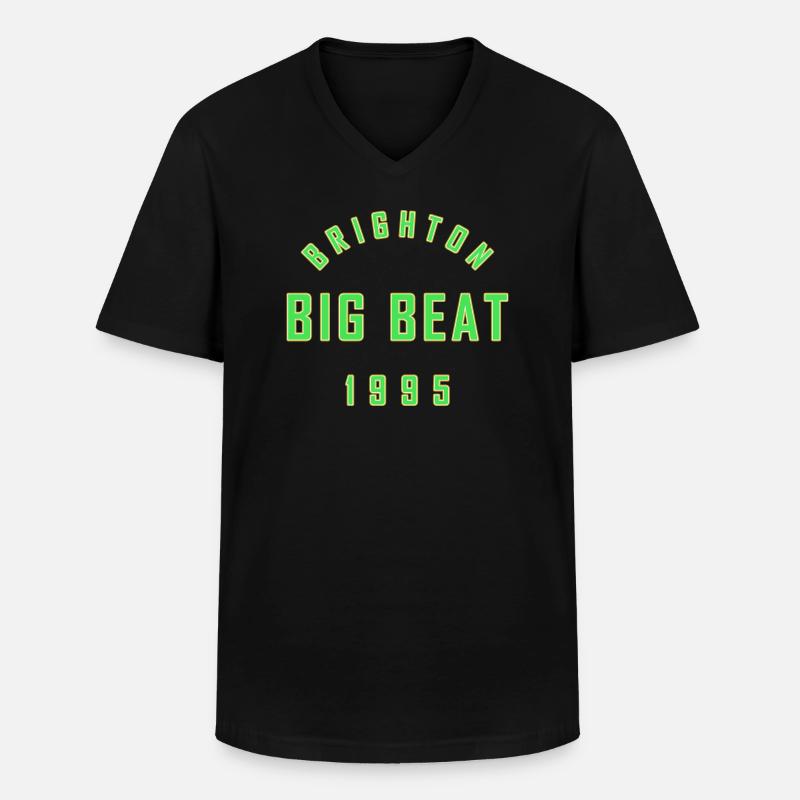BRIGHTON BIG BEAT 995 - Männer-T-Shirt mit V-Ausschnitt - Schwarz