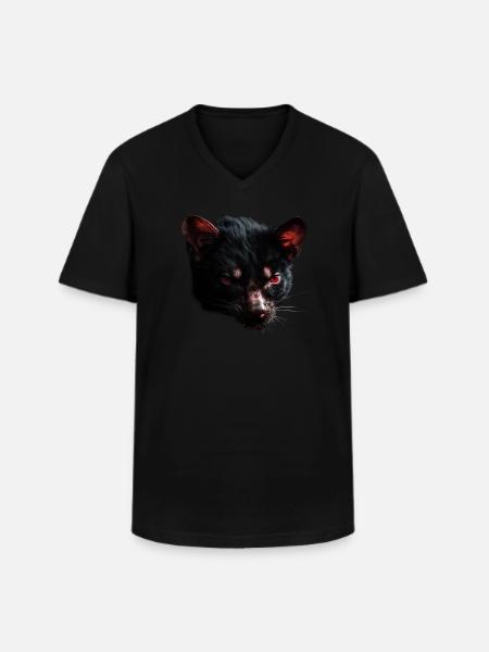 Tasmanian devil head - Men's V-Neck T-Shirt - black