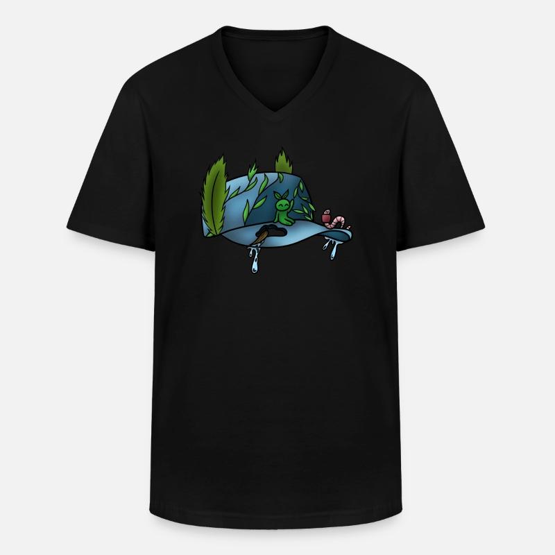 Die Druckkappe! Von Pousse2Bamboo ! - Männer-T-Shirt mit V-Ausschnitt - Schwarz