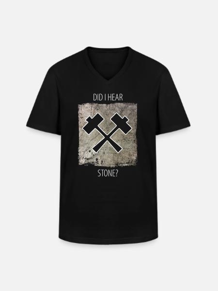 Steinmetz Steinbildhauer Spruch - Männer-T-Shirt mit V-Ausschnitt - Schwarz