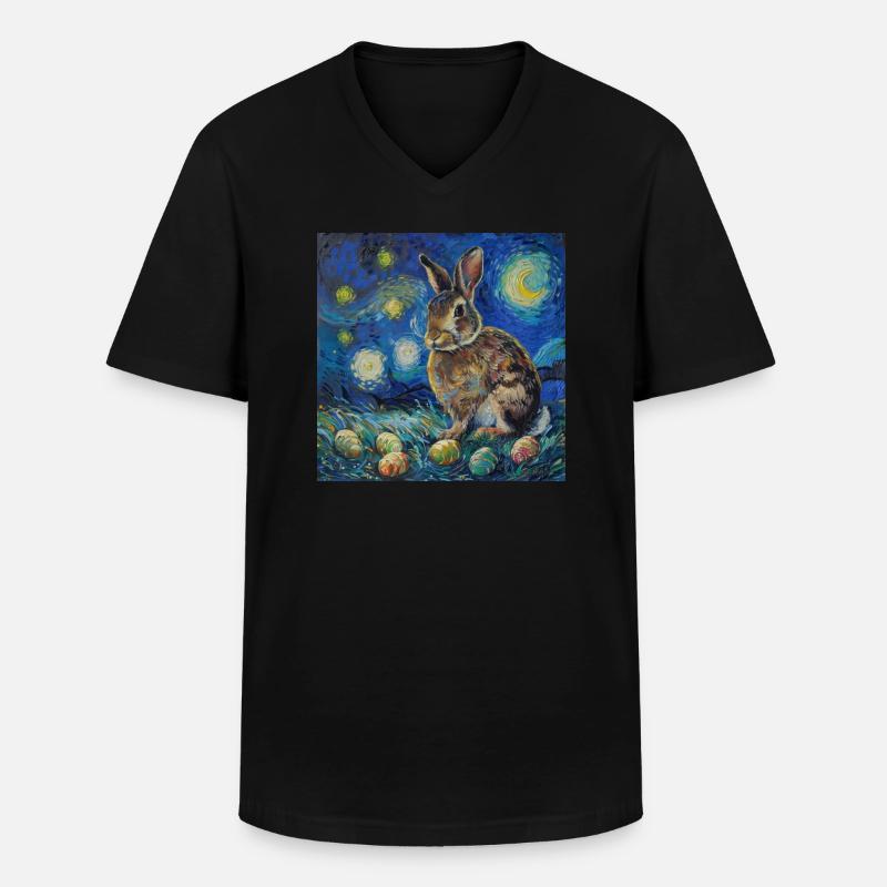 Easter Bunny, Easter, Bunny - Men's V-Neck T-Shirt - black