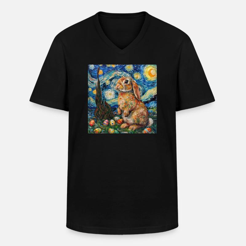 Easter Bunny, Easter, Bunny - Men's V-Neck T-Shirt - black