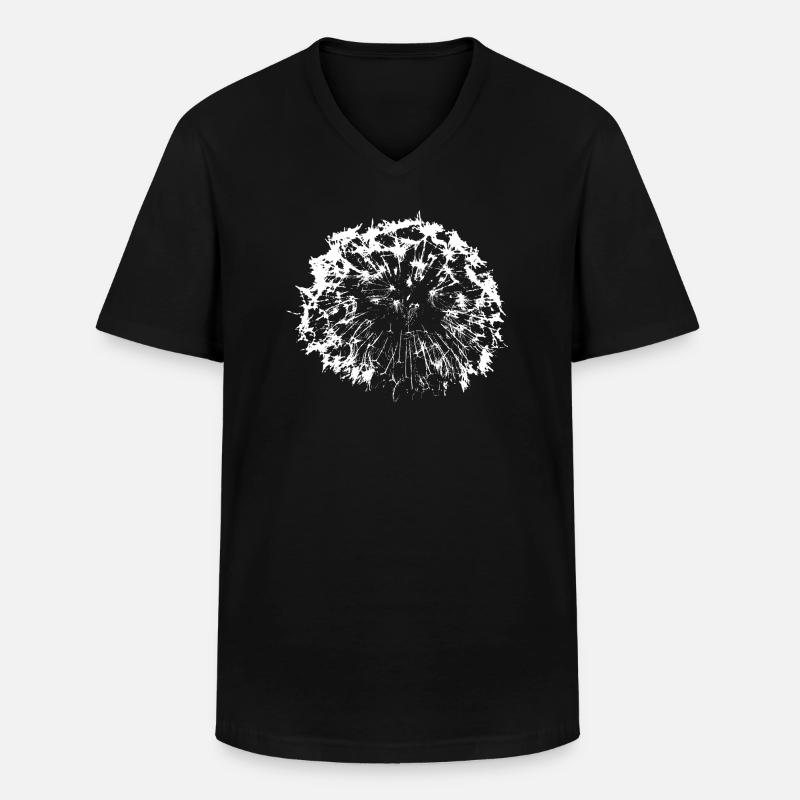 Löwenzahn - Männer-T-Shirt mit V-Ausschnitt - Schwarz