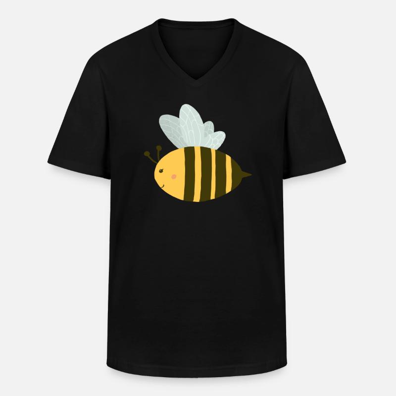 Süße Biene - Männer-T-Shirt mit V-Ausschnitt - Schwarz
