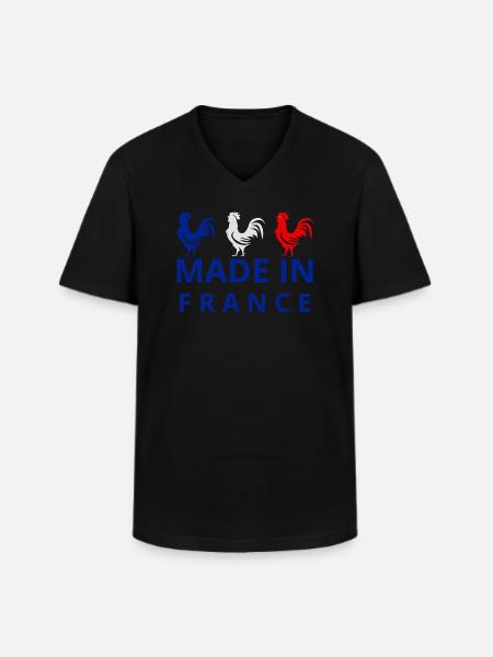 Coq BBR - T-shirt col V Homme - noir