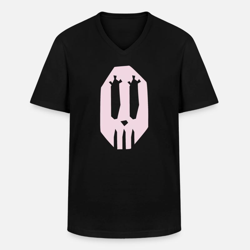Halloween Geist Schädel - Männer-T-Shirt mit V-Ausschnitt - Schwarz